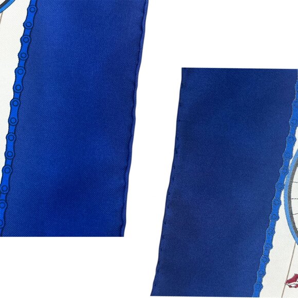 HERMÈS Scarf Les Bécanes 100% Silk 90 - Picture 7 of 12